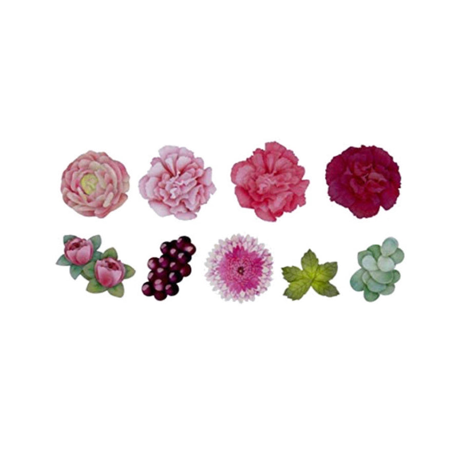 Bande Carnation Bouquet  washi roll sticker