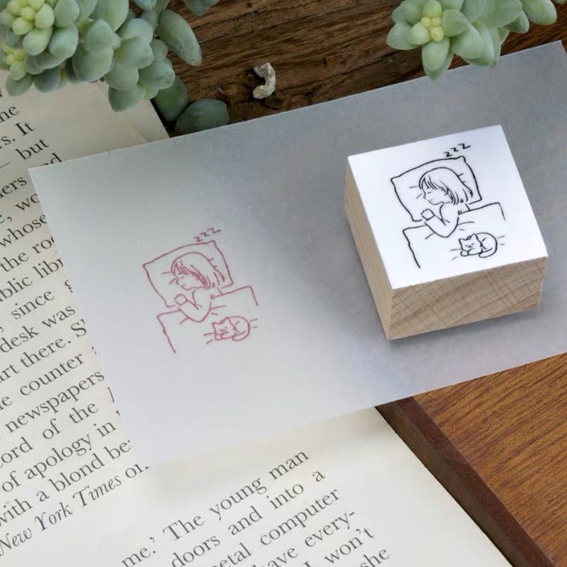 B.Book Girl's Daily II Rubber Stamps