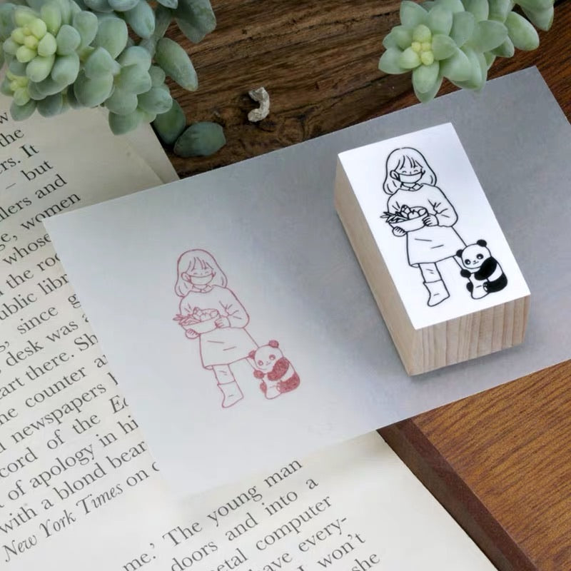 B.Book Girl's Daily II Rubber Stamps