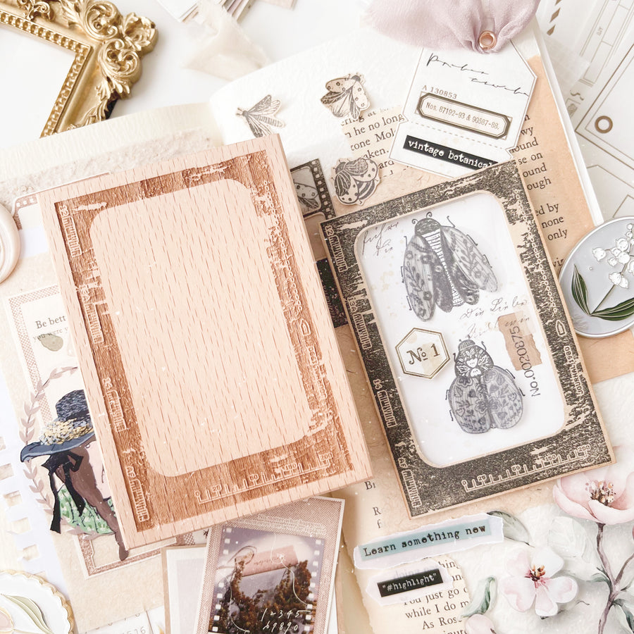 Journal Pages《Puzzles of Life II》frame Rubber Stamps