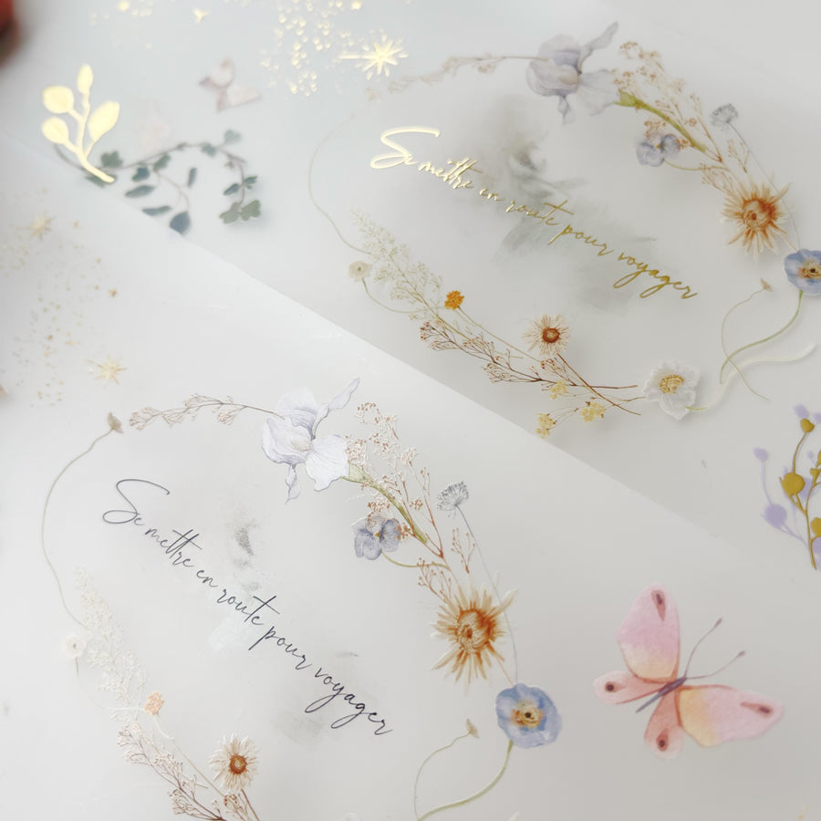 Journal Pages floral moon Pet tape