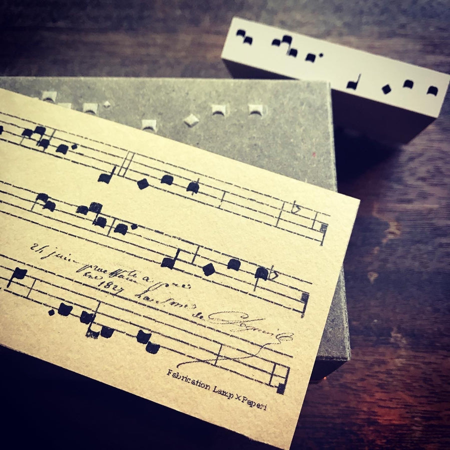 Lamp x Paperi music notes Rubber Stamp