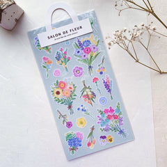 Mind Wave Flower Bouquet Washi Sticker - multiple