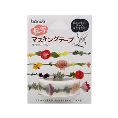 Bande Flower garland red Transfer Masking Tape