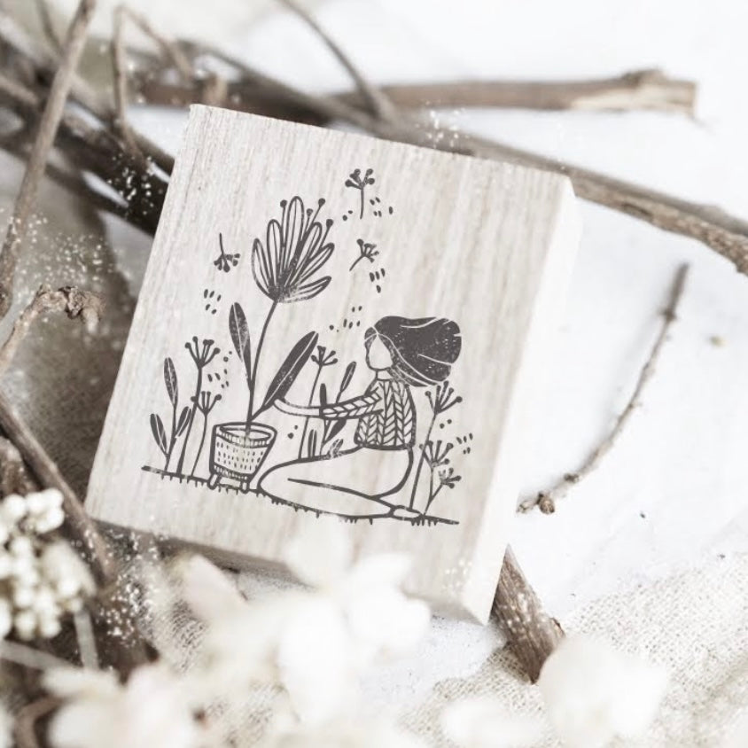 Black Milk Project Rubber Stamp - Flower in a pot