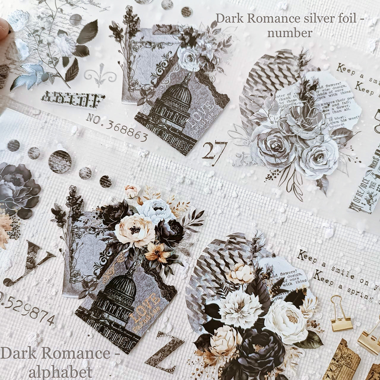 ⑥☆海外マステ☆ JournalPages  Dark Romance（亮面） Journal Pages 