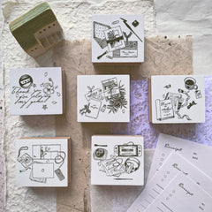 B.Book Beautiful life Rubber Stamps