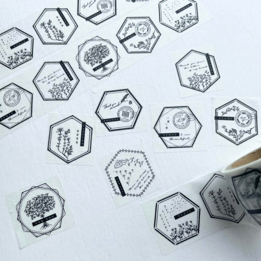 Oeda letterpress【 8 hexagon 】masking Tape