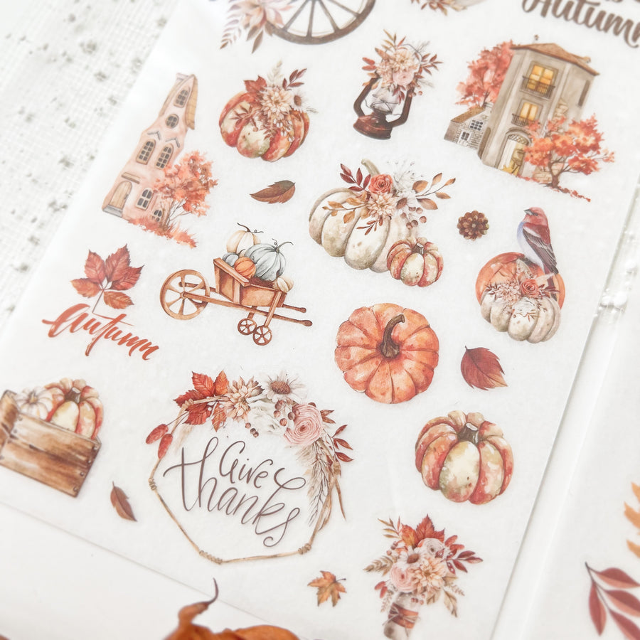 Journal Pages Autumn Story print on sticker