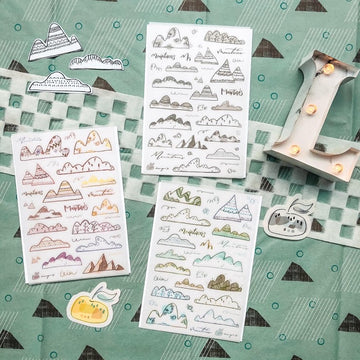 Lingo H. Transfer sticker - little mountains ( set of 3 )