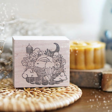 Black Milk Project Rubber Stamp - Mid Autumn Festival - Mooncake Rabbit