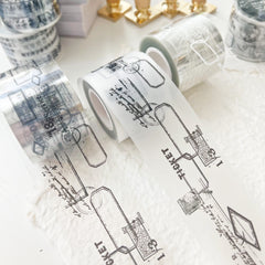 Stationery Instinct "combination : frame" PET tape (Black/ White)