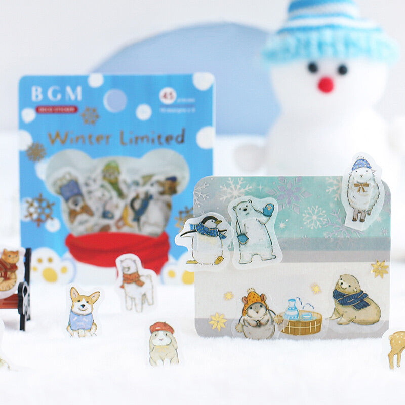 BGM winter limited Flake SEAL Washi Stickers - home