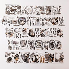 Journal Pages "Dark Romance - alphabet" matte & glossy pet tape