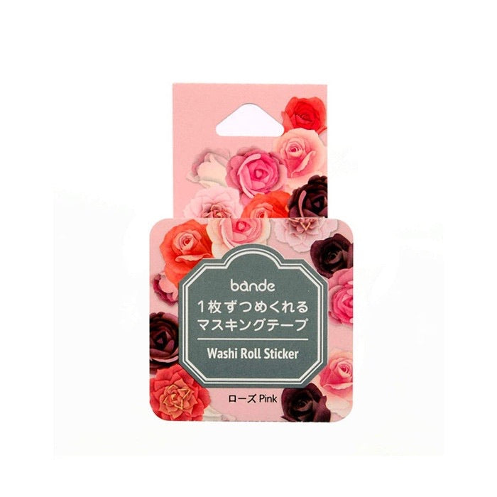 Bande Pink Rose washi roll sticker – journalpages