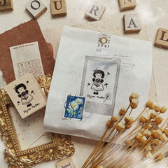 Journal pages x Hankodori ME-TIME series Rubber Stamps