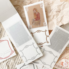 Journal Pages letterpress knot frame 2 pattern label book