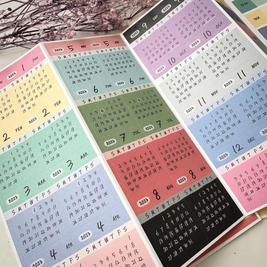 2023 Everyday Calendar sticker set