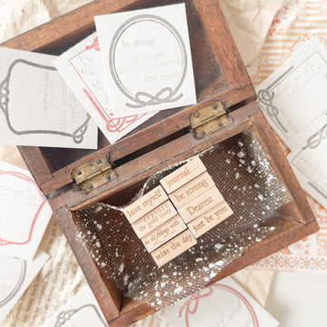 Journal Pages《moments》words mini Rubber Stamps
