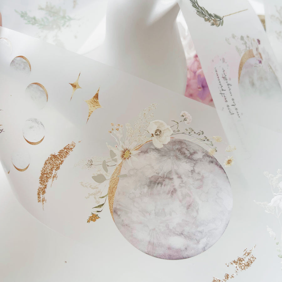 Journal Pages floral moon Pet tape
