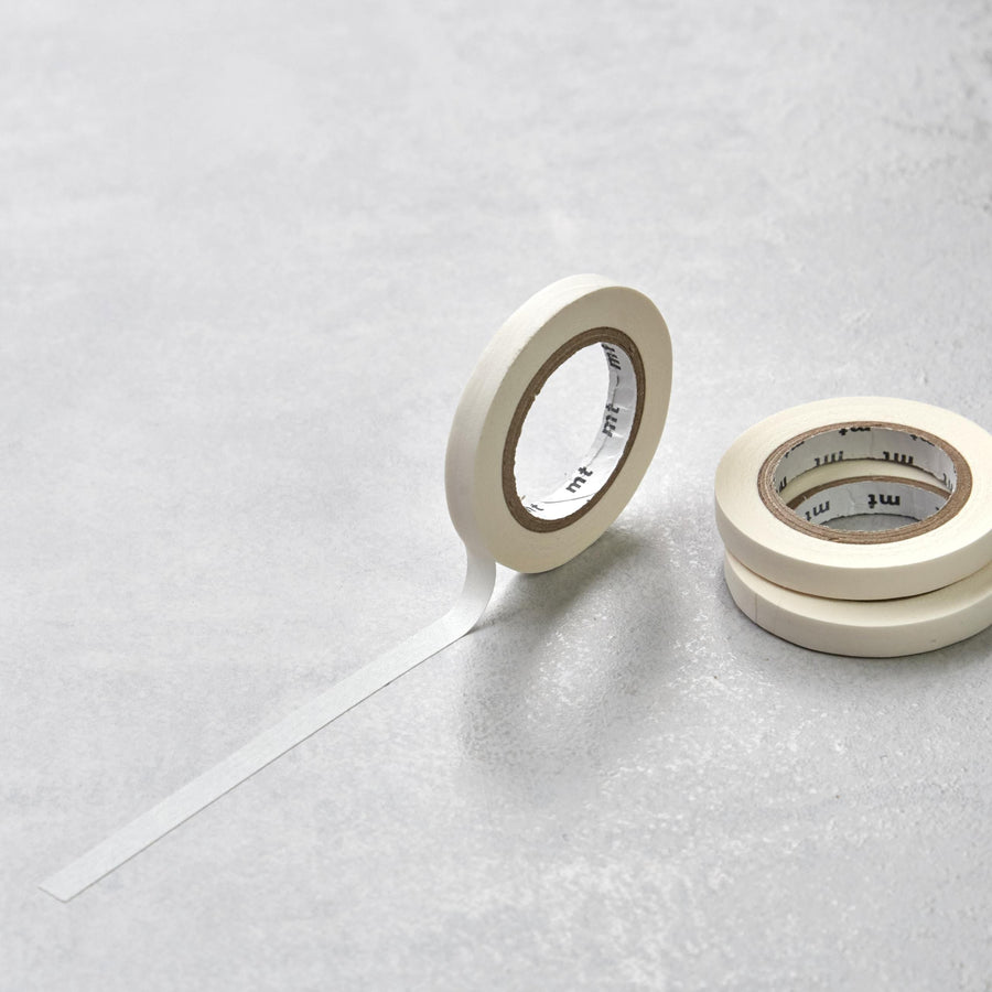 MT Slim Matte White 3mm Washi Masking Tape - 3 Rolls