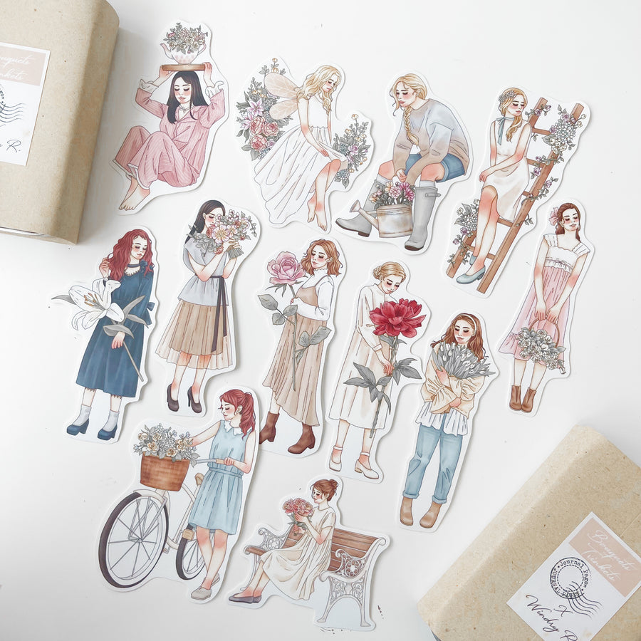Journal Pages x Windry Ramadhina Bouquets + Trinkets stickers