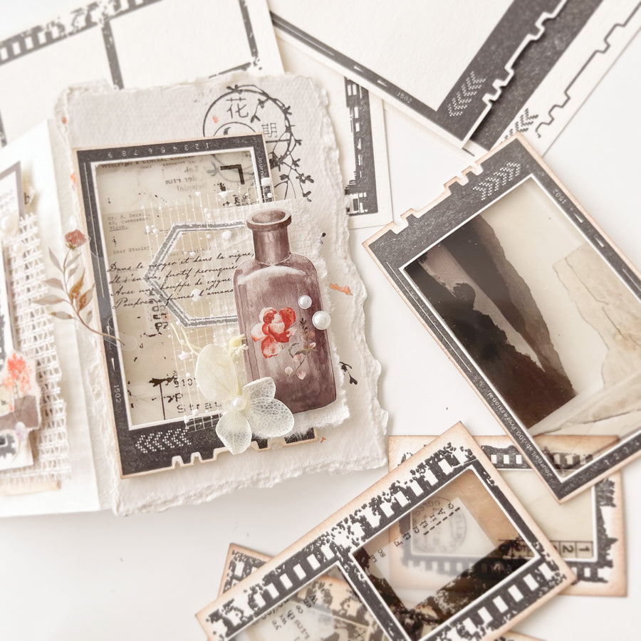 Journal Pages film frame notecard box