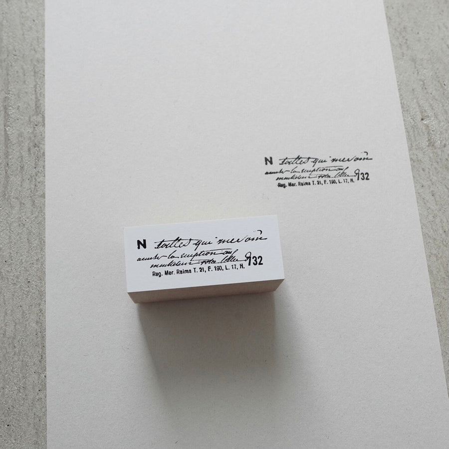 YOHAKU Original rubber stamp - Memory S-015