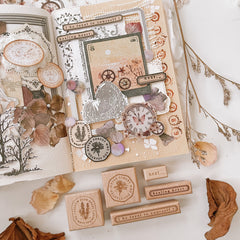 Daisy pan studio postage rubber stamp set