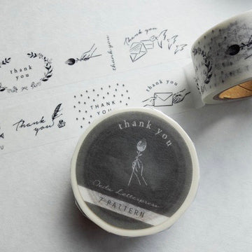 Oeda letterpress “7 Pattern ” Thank You Wash Tape