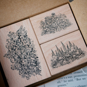BC studio flowers in clusters rubber stamp set (set of 3)