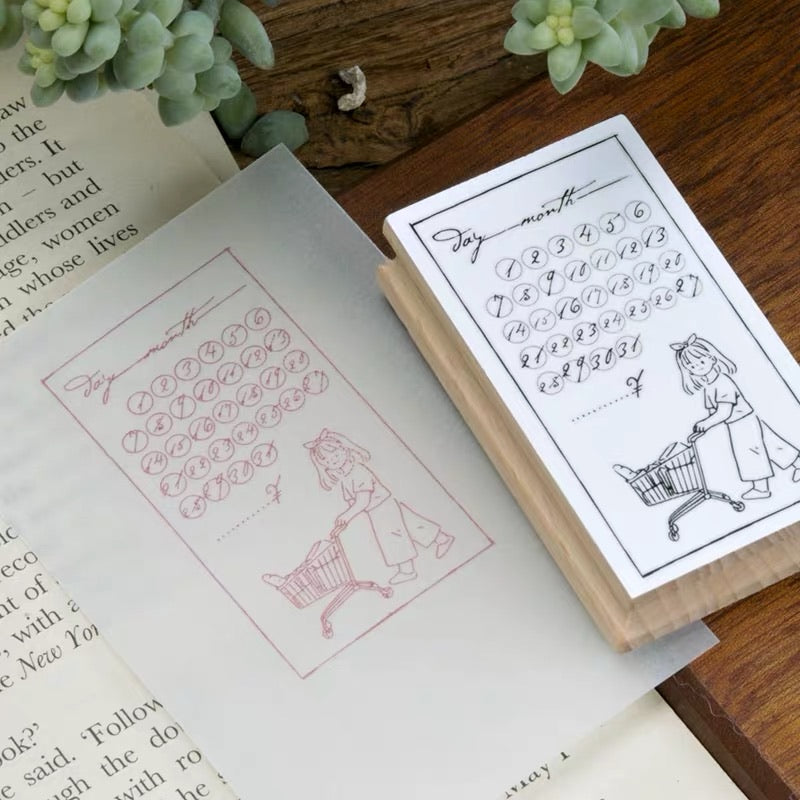 B.Book Girl's Daily II Rubber Stamps