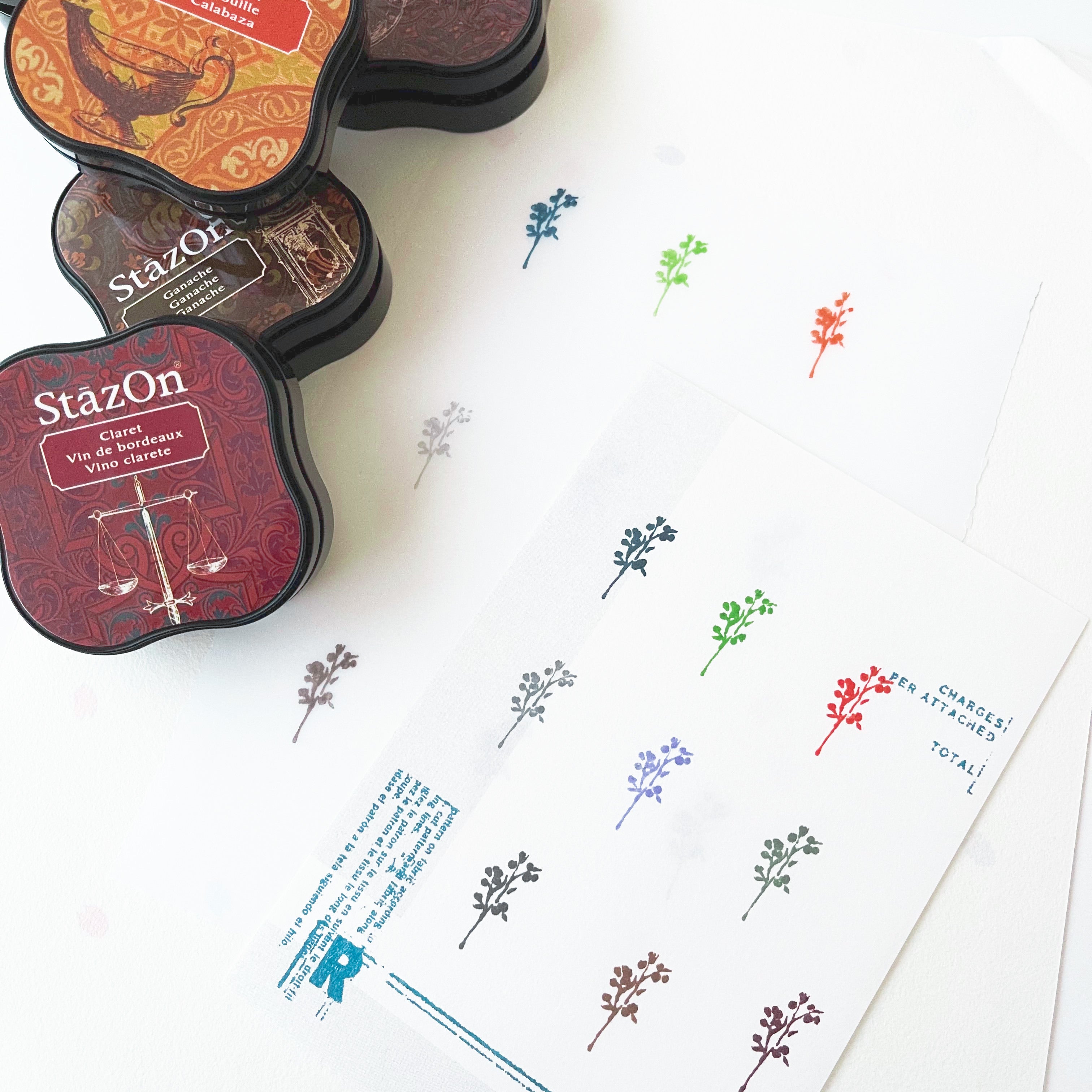 Tampone Inchiostro Stazon Midi – Colore Blu Notte – Inchiostro Solvente Per Superfici Non Porose – Timbratura Creativa