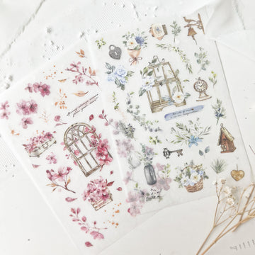 Journal Pages print on sticker - flower grow