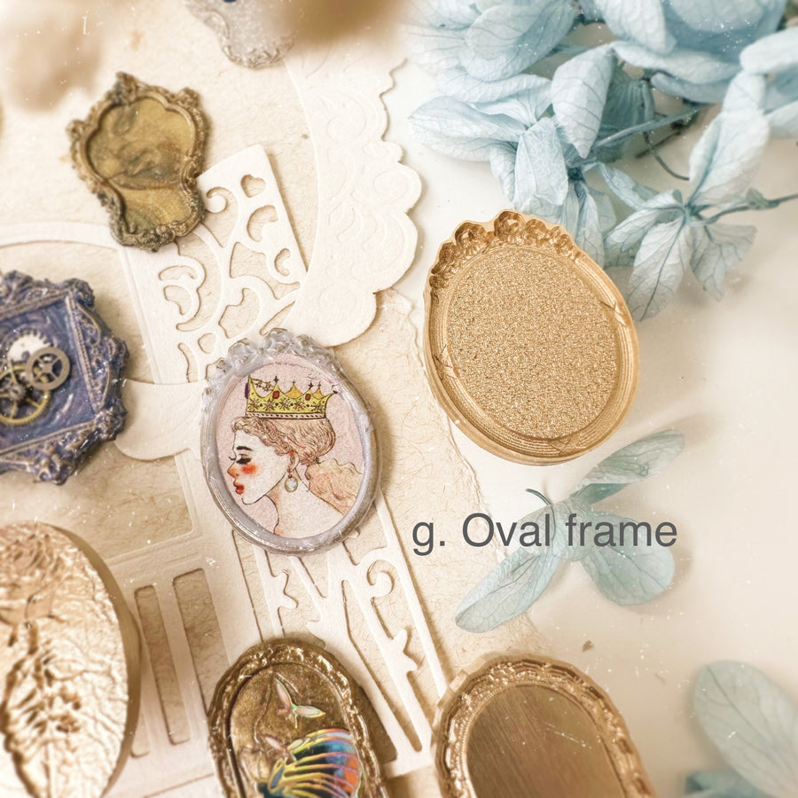 Si Island French frame II wax seal stamps