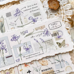 Baicangjia studio flowers tag pet tape & washi tape