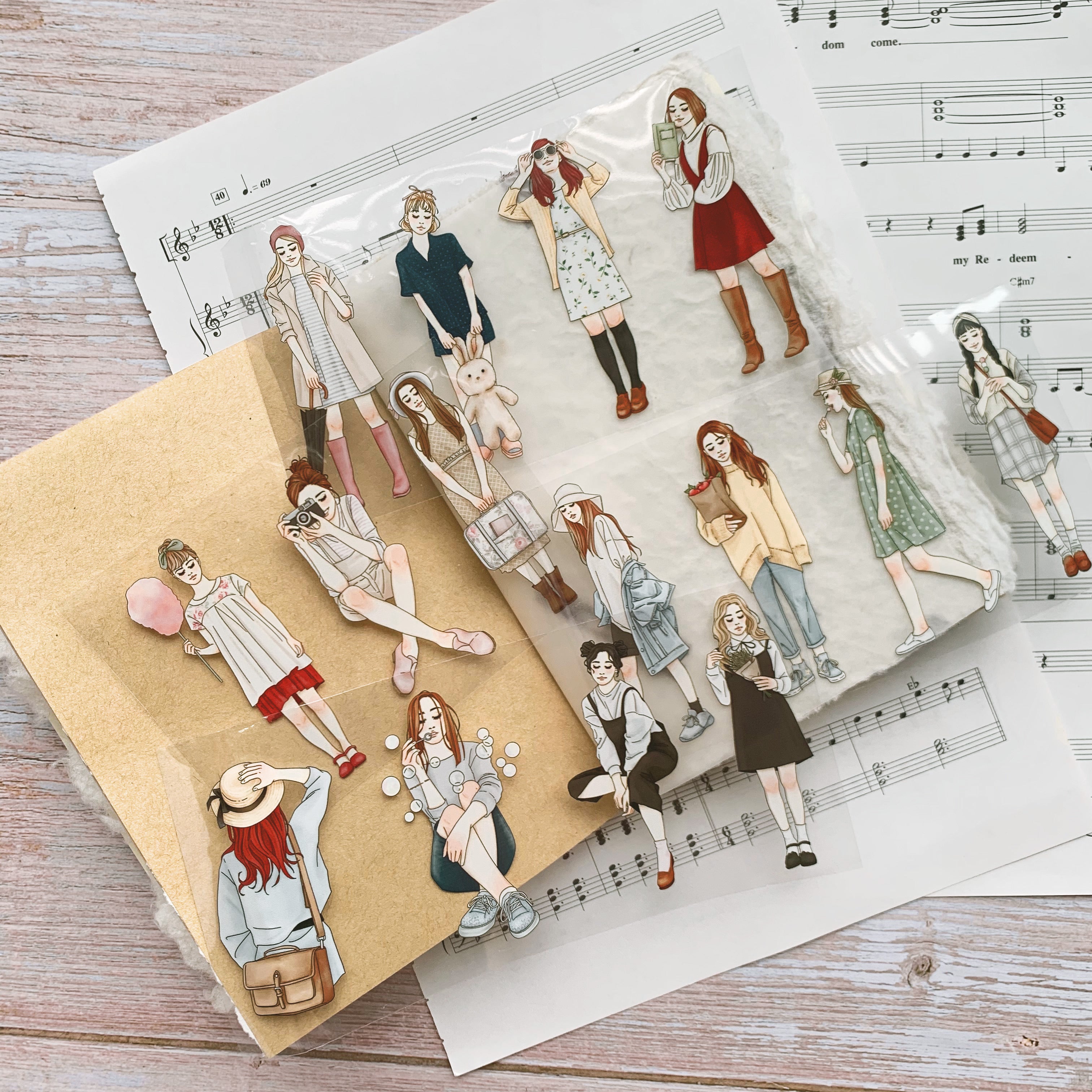 ⑥♡海外マステ♡Journal Pages ROSEGLANCE GLITTER Rose Gold Pink Glitter Sparkle 