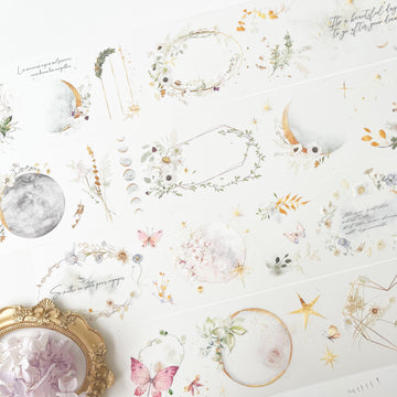 Journal Pages floral moon Pet tape