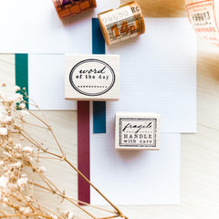 CatslifePress label I Rubber Stamp