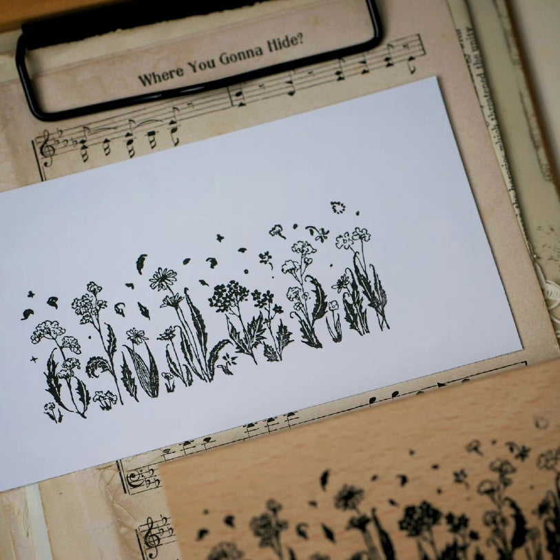 BC studio wildflower rubber stamp set (set of 4)